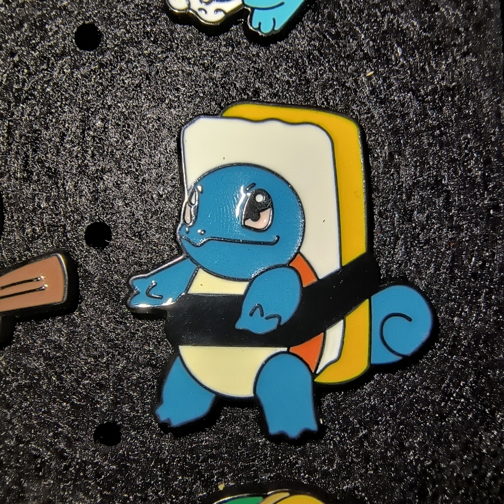 Pokemon Squirtle Enamel Pin - Blue, Yellow, Cream